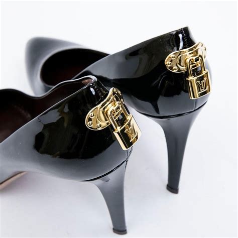 louis vuitton heels black|louis vuitton monogram heels.